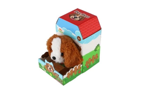 Pies Max 15x12cm na baterie ze dźwiękiem i ruchem w pudełku 13x19x18cm