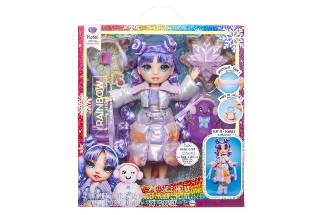 Modowa lalka Rainbow High na zimę - Violet (Fioletowa) TV