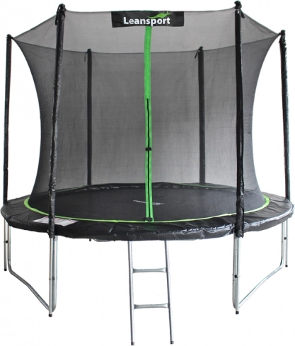 Ogrodowa trampolina LEAN SPORT PRO 305 cm z siatką ochronną i drabinką