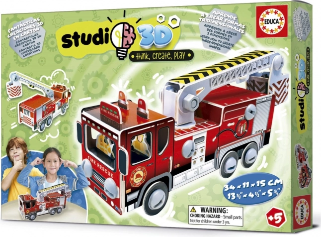 Studio model 3D wóz strażacki EDUCA