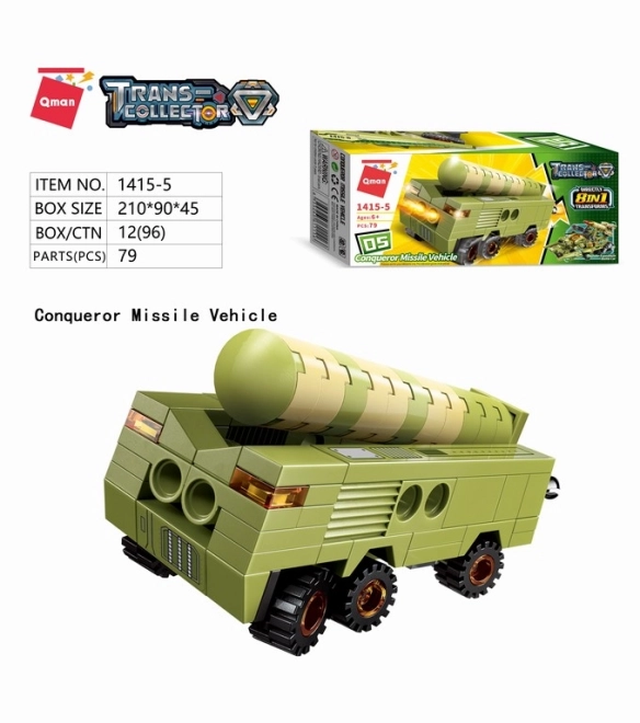 Qman Thunder Expedition Battle Car 1415 zestaw 8w1