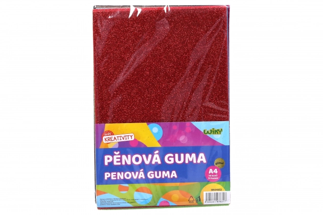 Piankowa guma A4 20x30 cm brokat, 10 szt.