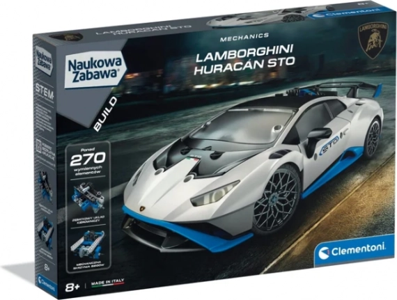 Zestaw mechaniczne laboratorium LAMBORGHINI Huracán STO – polska wersja od Clementoni