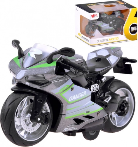 metalowy model motocykla z napędem typu pull-back – C