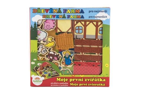 3D drewniana farma Moje pierwsze zwierzątka - 28 elementów