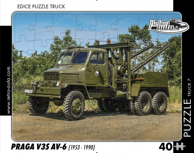 Retro puzzle ciężarówka Praga V3S AV-6 – 40 elementów