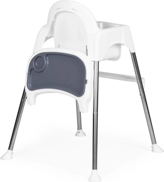 ECOTOYS Krzesełko do karmienia 2w1 biała
