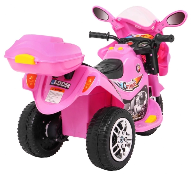 Trójkołowiec BJX-088 motocykl elektryczny + dźwięki + światła – Różowy