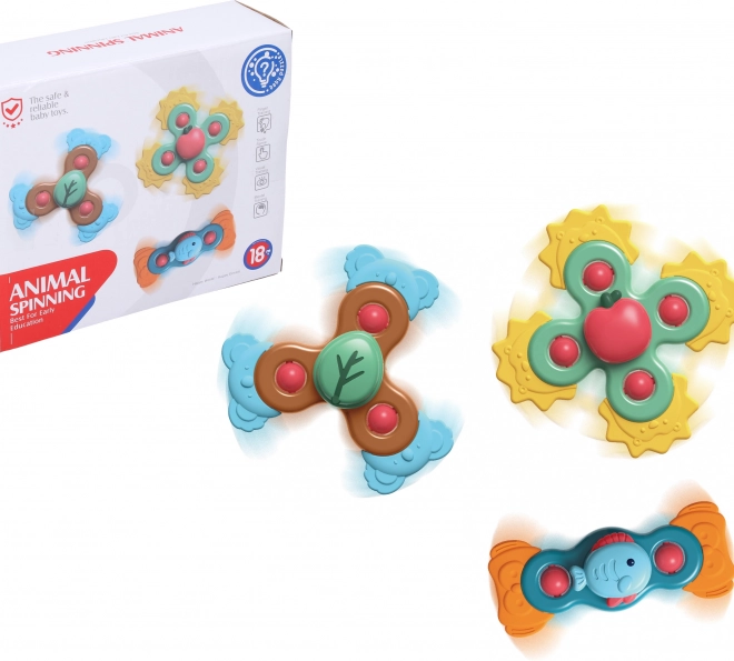 Baby spinnery - gryzaki z przyssawką 3 szt.