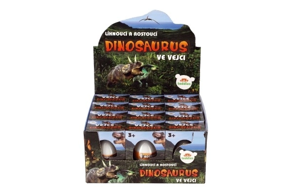 Jajko wykluwające się i rosnący dinozaur 6cm w pudełku