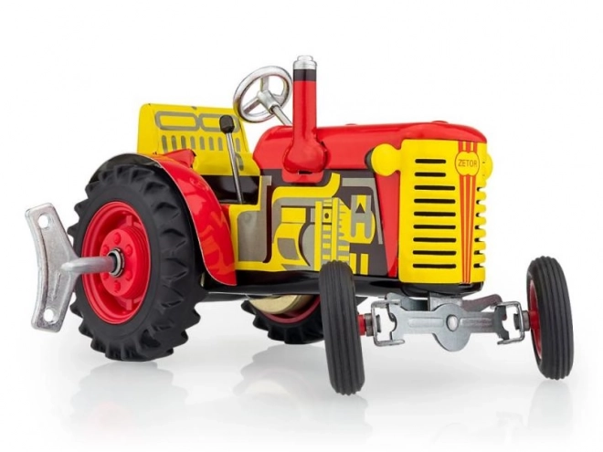 Traktor Zetor czerwony na kluczyk metal 14cm 1:25 w pudełku Kovap