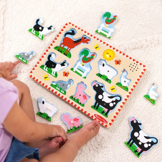 Dźwiękowe puzzle - Zwierzęta na farmie