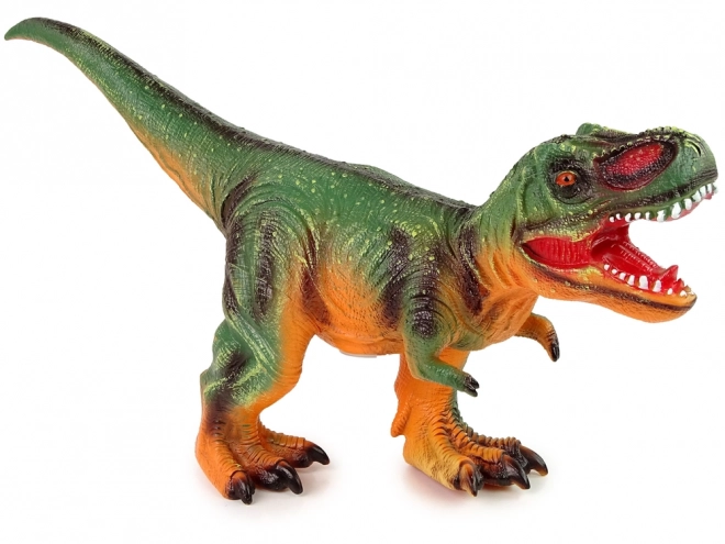 Duży dinozaur Tyrannosaurus Rex Zielony i pomarańczowy dźwięk 60 cm długi