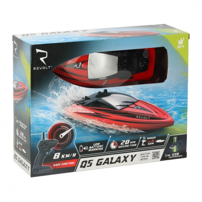 Czerwony RC łódź Revolt Q5 Galaxy