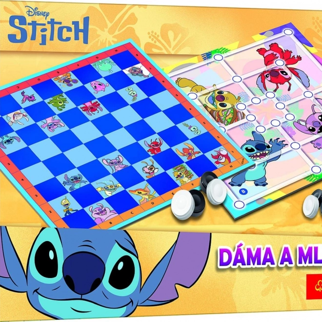 Dama i Młyn Lilo & Stitch gra towarzyska