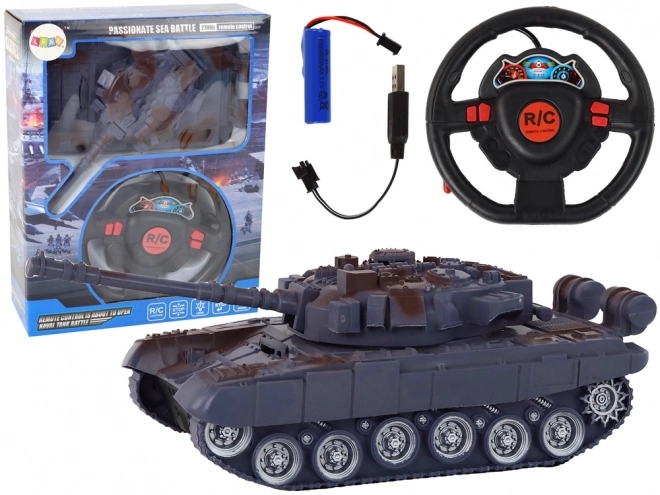 R/C zdalnie sterowany czołg Światła Dźwięk Morski niebieski 1:18 27MHz
