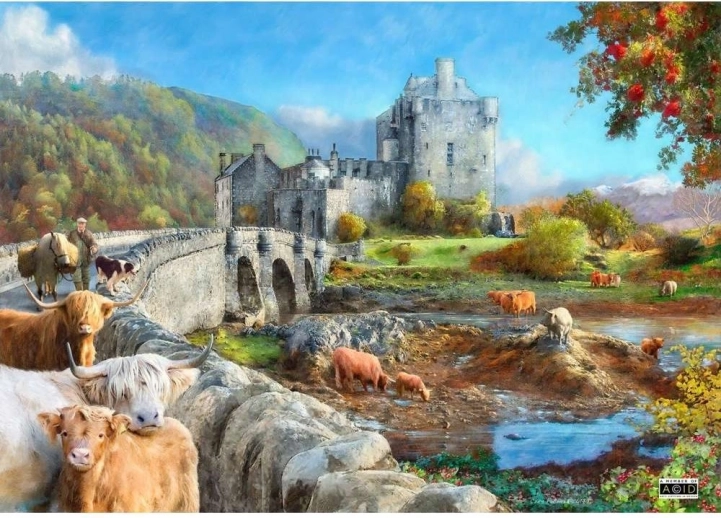 Puzzle Poranek w Szkockich Highlandach 1000 elementów