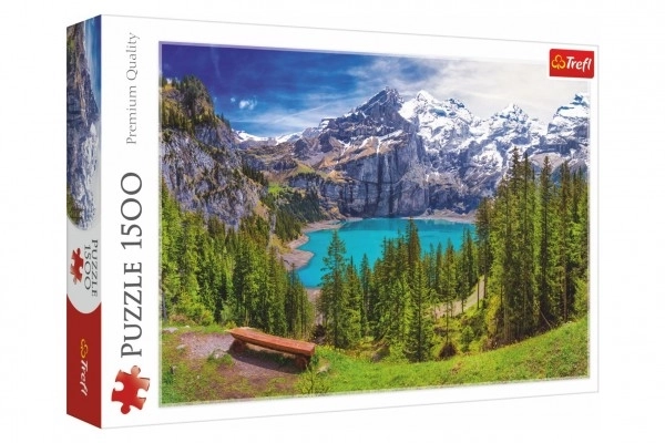 Puzzle Jezioro Oeschinen Alpy 1500 elementów