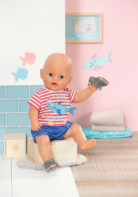 BABY born Piżamka i kapcie, niebieskie, 43 cm