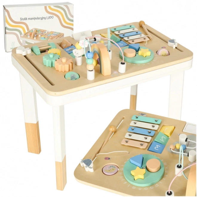 Drewniany Stolik Montessori dla Dzieci Lulilo