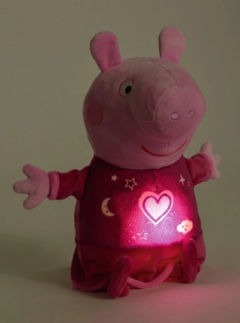Peppa Pig 2w1 pluszowy sen, grający + światło, różowy, 25 cm