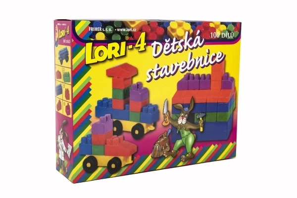Zestaw Klocków LORI 4 z plastiku 100szt w pudełku 23x25x20cm