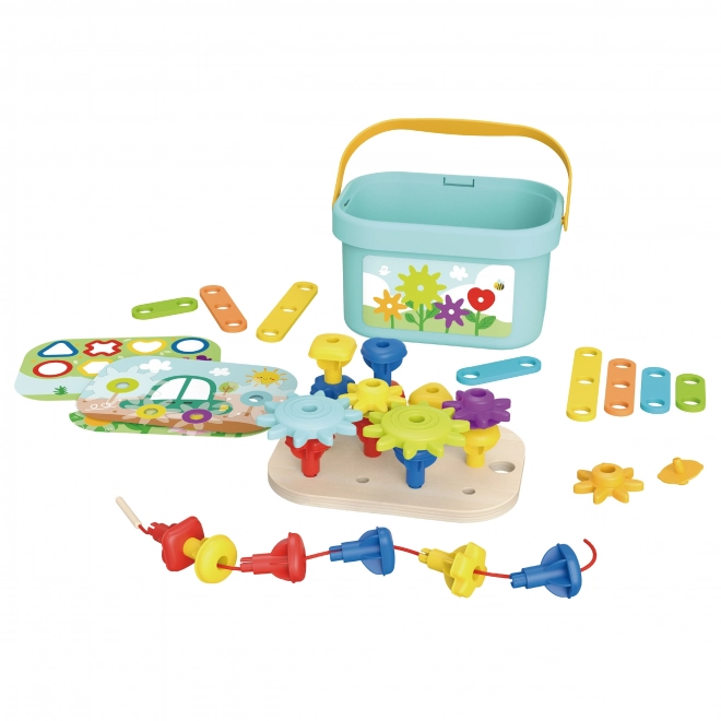 Woopie Green Konstrukcyjny Box Motoryczny Montessori 12w1