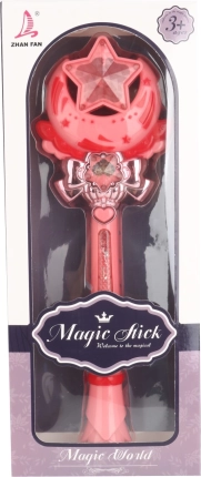 Magiczna różdżka ze światłem i dźwiękiem dla małych księżniczek