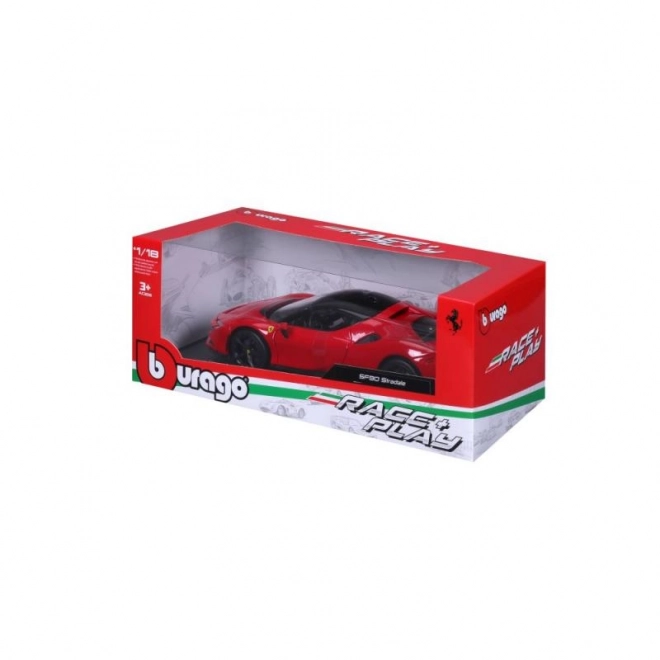 Metalowy model Ferrari SF90 Stradale czerwony 1:18