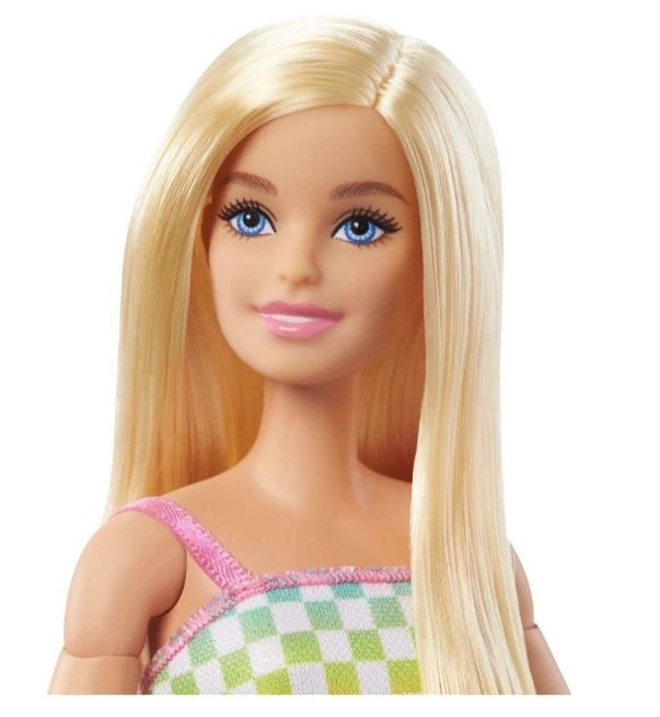 Barbie Modelka na wózku inwalidzkim w kraciastym kombinezonie HJT13