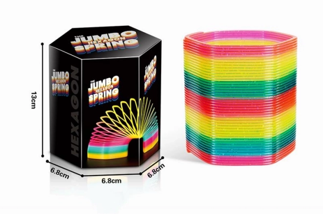 Kolorowa jumbo spirala z brokatem