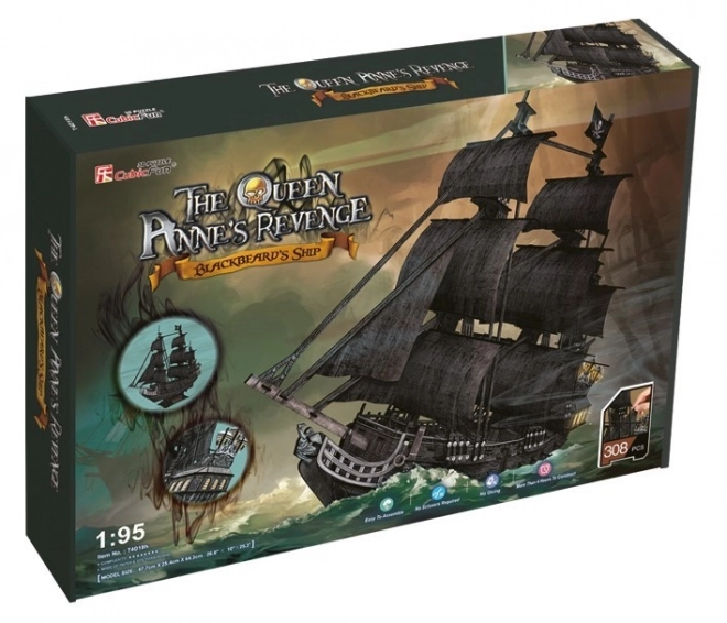3D puzzle Żaglowiec Queen Anne's Revenge od CubicFun