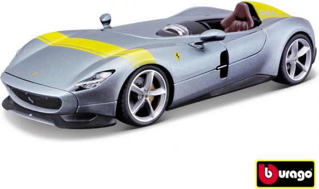 Ferrari Monza SP1 srebrno/niebieski metalowy model 1:24