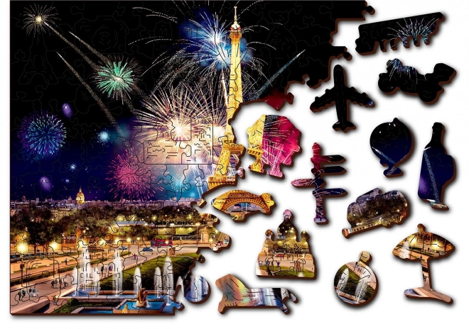 Drewniane puzzle Nocny Paryż