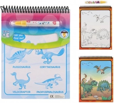 Magiczne malowanie wodą z dinozaurami