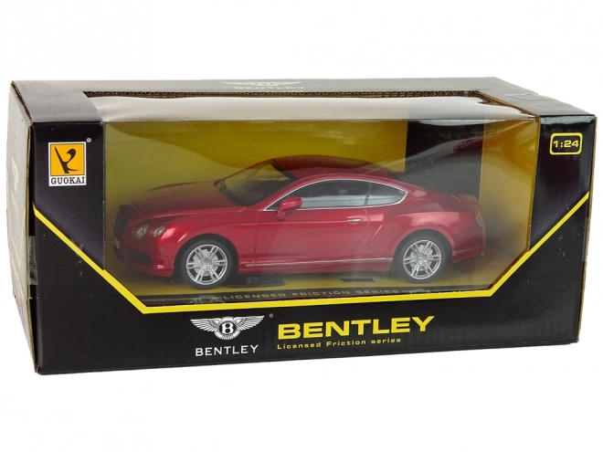 Czerwony model Bentley 1:24 z napędem ciernym