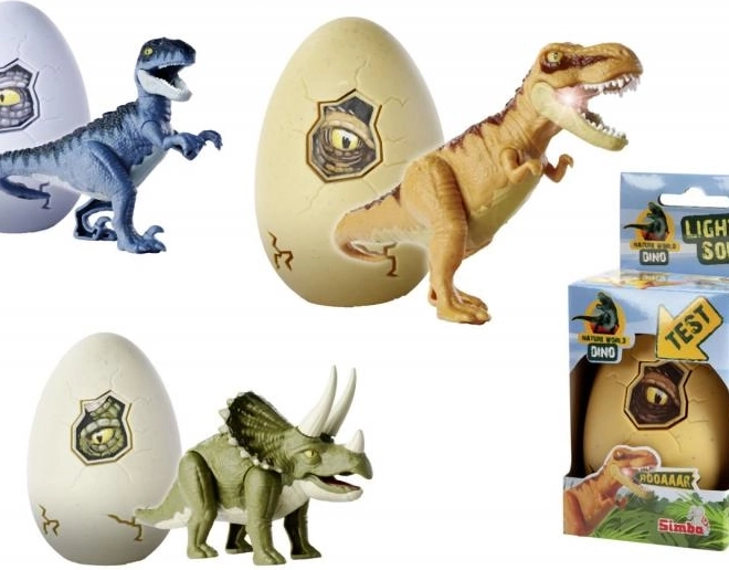 Świecąca figurka dinozaura w jajku