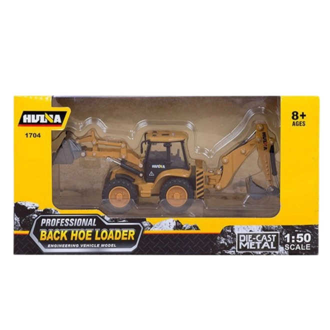Metalowy teleskopowy ładowacz Huina żółty 1:50