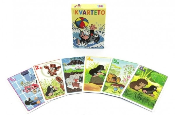 Kvarteto Krecik gra towarzyska - karty w papierowym pudełku 6x9cm