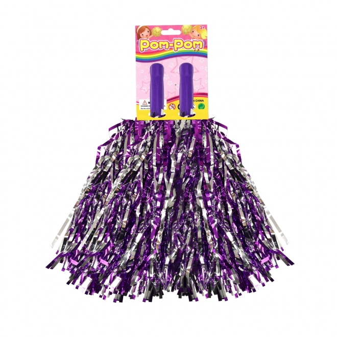 Pompon fioletowo-srebrny