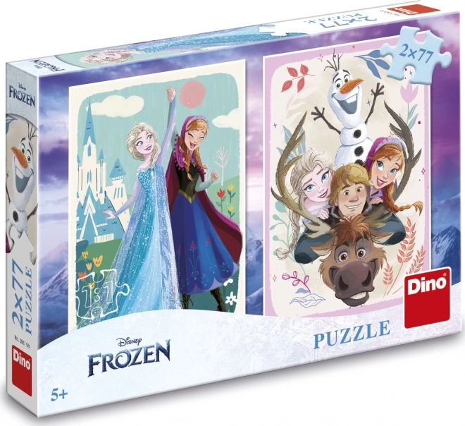 Puzzle Kraina lodu: Anna i Elsa 2x77 elementów