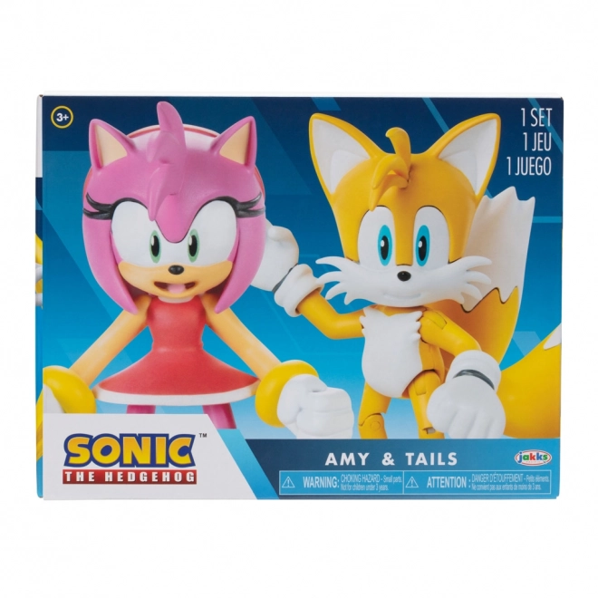 Figurki Sonic 2 szt. Amy + Tails 10 cm