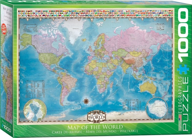 EUROGRAPHICS Puzzle Mapa świata 1000 elementów