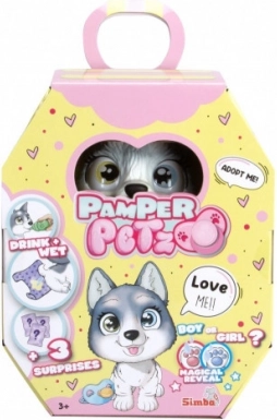 figurka Pamper Petz Husky – interaktywne szczenię z piciem i siusianiem