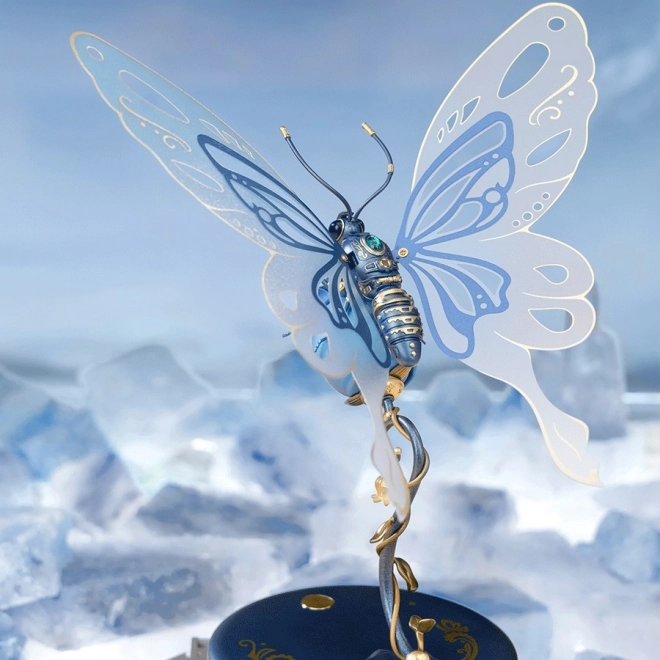 RoboTime 3D mechaniczna układanka Niebieski motyl