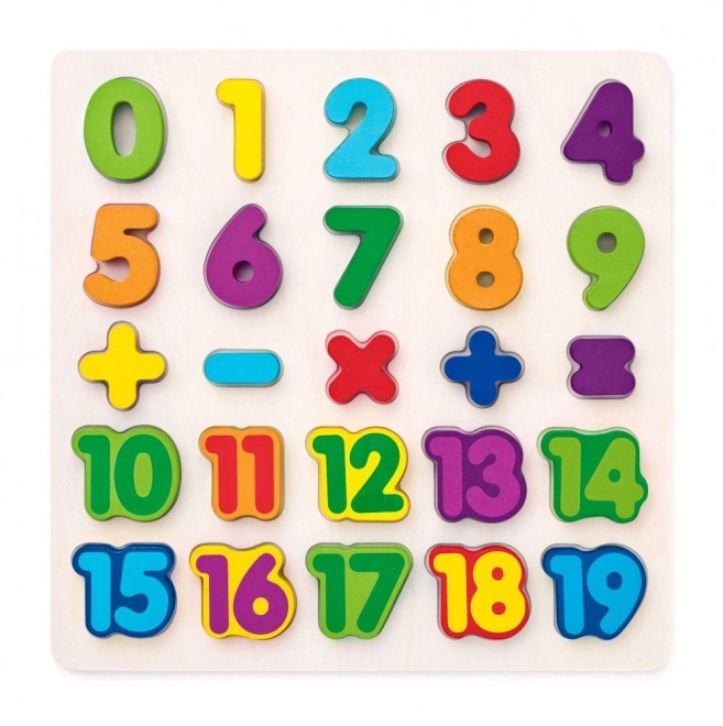 Drewniane puzzle numeryczne