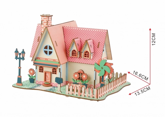 Drewniane 3D puzzle Drewniany Pałac Słonecznikowy