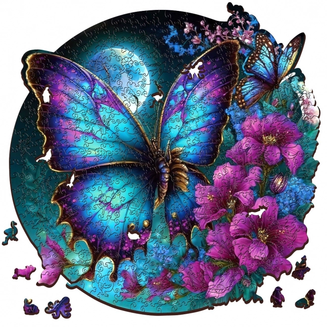 EscapeWelt Drewniane puzzle luminescencyjne Motyl 500 elementów