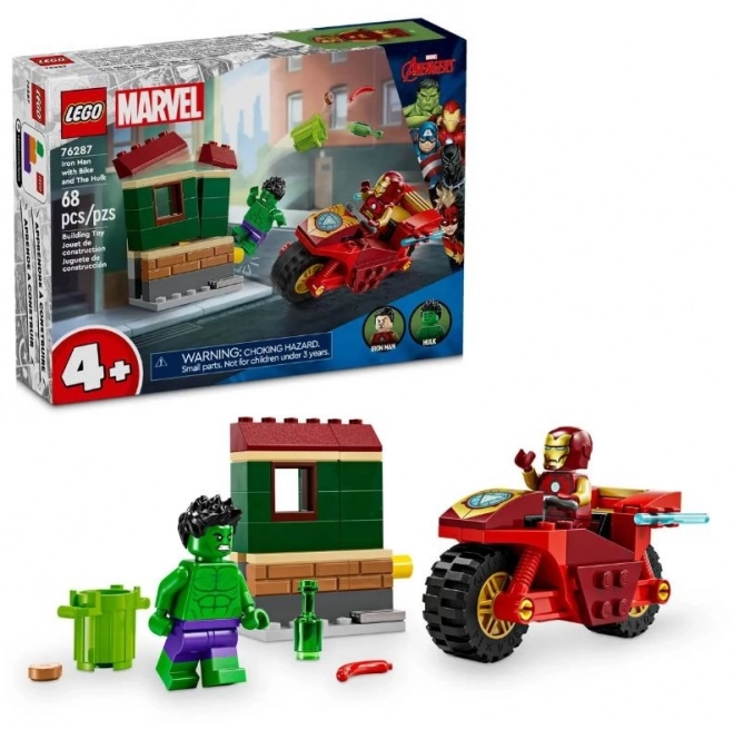 LEGO Marvel Super Heroes 76287 Iron Man na motocyklu i Hulk