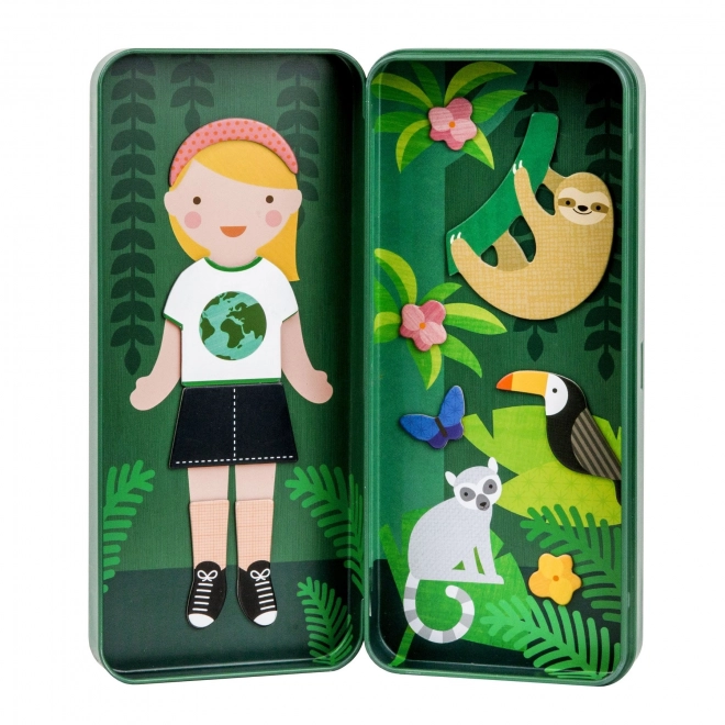 Magnetyczny zestaw puzzli Przyrodniczka od Petit Collage